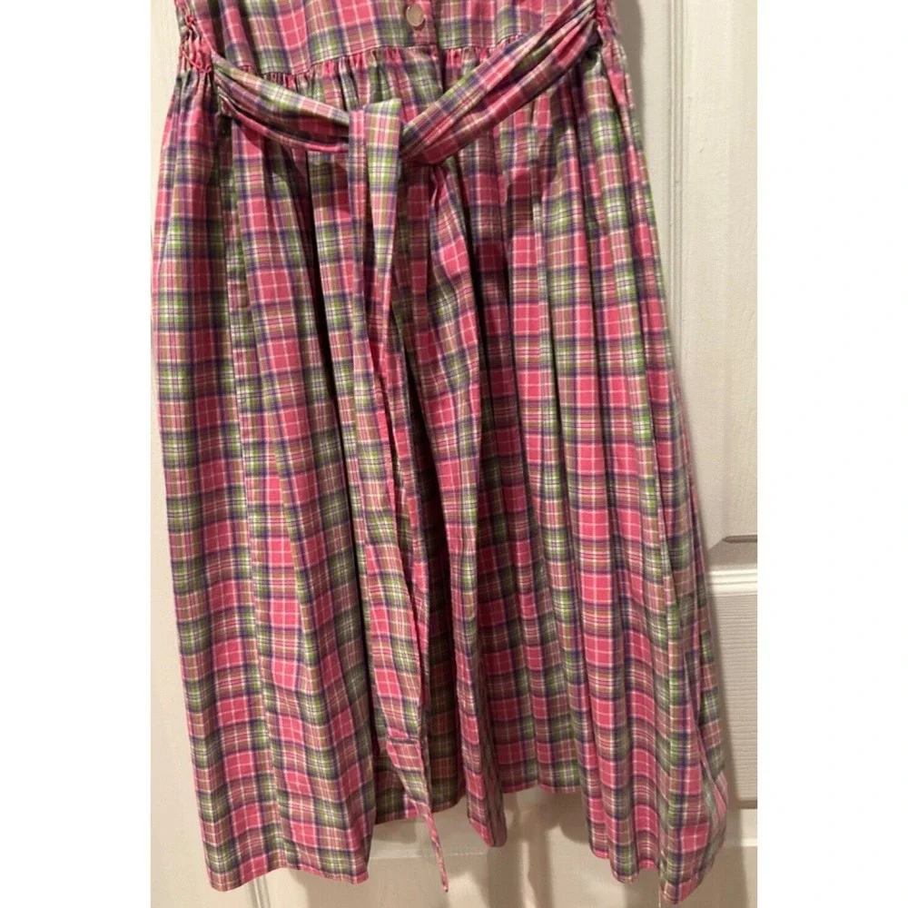Ralph Lauren Girls Plaid Dress Rare Find size 5 Sleeveless 100% Cotton
